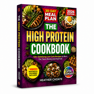 High Protein Cookbook: 124 Easy Low-Carb Recipes + 30-Day Meal Plan