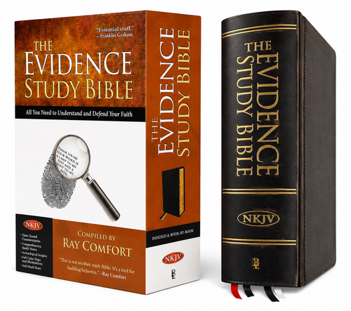 NKJV World Evidence Study Bible, Black Leather Luxury and Presentational Box