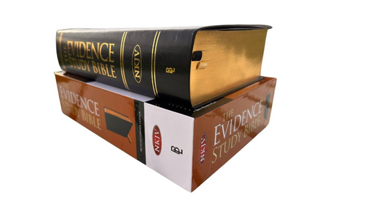 NKJV World Evidence Study Bible, Black Leather Luxury and Presentational Box
