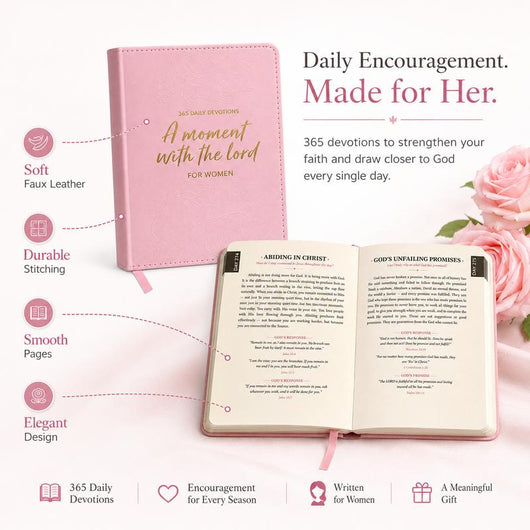 One Minute with the Lord for Women – 365-Day Devotional Bible, Faux Leather Hardcover